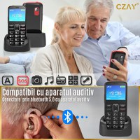 Telefon Mobil Seniori Taste Mari CZAY®, Meniu Limba Romana, Ecran Foarte mare, Camera Foto,Volum Puternic, 2G,Lanterna - 7