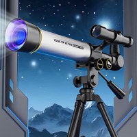 Telescop Astronomic cu Trepied Stabil, 60X, din Aliaj de Aluminiu, 45x23x42cm, Negru-Argintiu - 5
