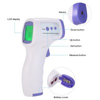 Termometru Digital Non Contact MRG M-ZK-YK1028, 32 memorii, Infrarosu, Alb / Mov - 6