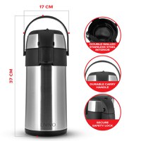 Termos ALWAYS inox interior si exterior cu pompa 3,5L - 10