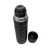 Termos inox AMBITION Tesoro, 600ml, design 3D, negru - 2