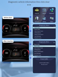 Tester auto de diagnoza OBD2 Techstar YM519, Resetare erori, Test baterie, Scanare coduri eroare motor, Citire parametri - 14