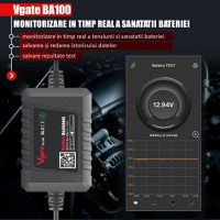 Tester Bluetooth pentru monitorizare a bateriei auto Vgate BA100 6V-20V compatibil IOS / Android - 6