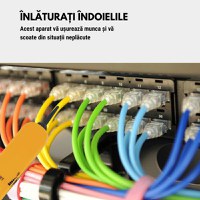Tester continuitate cablu, Detector scurt circuit - intrerupt, Husa protectie si 2 baterii 9V incluse, Galben - 6