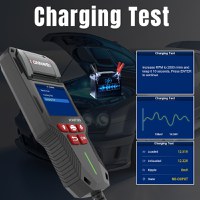Tester de baterie auto KONNWEI KW700 cu imprimanta integrata, 12V/24V, ecran LCD color, compatibil cu AGM, GEL, EFB - 12