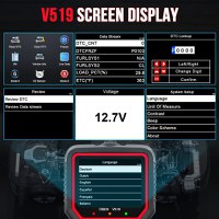 Tester Diagnoza Auto Techstar V519 OBD2, diagnoza motor, citire si stergere coduri eroare, tensiune baterie - 5