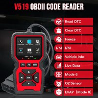 Tester Diagnoza Auto Techstar V519 OBD2, diagnoza motor, citire si stergere coduri eroare, tensiune baterie - 2