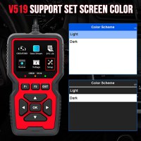 Tester Diagnoza Auto Techstar V519 OBD2, diagnoza motor, citire si stergere coduri eroare, tensiune baterie - 4