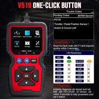 Tester Diagnoza Auto Techstar V519 OBD2, diagnoza motor, citire si stergere coduri eroare, tensiune baterie - 7