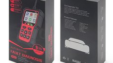 Tester Diagnoza Multimarca Techstar V521, Scanner OBD2 EOBD CAN, Citeste peste 4000 coduri eroare, ARM 32-bit Cortex-M