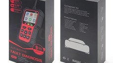 Tester Diagnoza Multimarca Techstar V521, Scanner OBD2 EOBD CAN, Citeste peste 4000 coduri eroare, ARM 32-bit Cortex-M