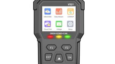 Tester Diagnoza Multimarca Techstar V521, Scanner OBD2 EOBD CAN, Citeste peste 4000 coduri eroare, ARM 32-bit Cortex-M3