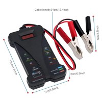 Tester Digital pentru Baterii Auto 12V Techstar® cu Voltmeter si Analizor al Sistemului de Incarcare al Alternatorului - 3