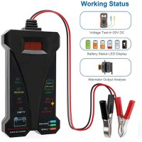 Tester Digital pentru Baterii Auto 12V Techstar® cu Voltmeter si Analizor al Sistemului de Incarcare al Alternatorului - 4