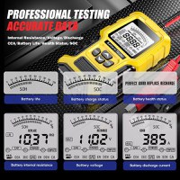 Tester Inteligent de Baterii Foxsur FBT-300, 12V/24V, pentru Auto si Motociclete, cu Ecran LCD 2.7", Compatibil - 2