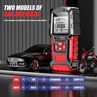 Tester Inteligent de Baterii Foxsur FBT-300, 12V/24V, pentru Auto si Motociclete, cu Ecran LCD 2.7", Compatibil - 8