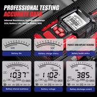 Tester Inteligent de Baterii Foxsur FBT-300, 12V/24V, pentru Auto si Motociclete, cu Ecran LCD 2.7", Compatibil - 7