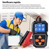 Tester Profesional Pentru Baterii Auto, Konnwei KW218, 6V - 12V, Display 2,4 Inch, Graficul Tensiunii, 100-2000 CCA - 11