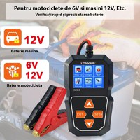 Tester Profesional Pentru Baterii Auto, Konnwei KW218, 6V - 12V, Display 2,4 Inch, Graficul Tensiunii, 100-2000 CCA - 10