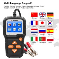 Tester Profesional pentru Baterii Auto si Moto KONNWEI KW650, 6-16V, cu Ecran Color 2.4", Analiza Grafica, tiparire - 4