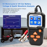 Tester Profesional pentru Baterii Auto si Moto KONNWEI KW650, 6-16V, cu Ecran Color 2.4", Analiza Grafica, tiparire - 2