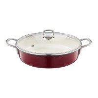 Tigaie adanca cu capac 28cm, 3.5L, invelis emailat, visiniu, EMALIA OLKUSZ Optimum - 1