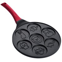 Tigaie Clatite , 7 Forme Animale, Din Aluminiu cu Acoperire Antiaderenta, Diametru Tigaie 26cm, Diametru Clatita 7.5 - 4
