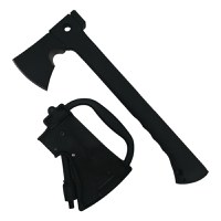 Topor Survivor, Futuristic Survival, otel inoxidabil, negru, 35.5 cm, teaca inclusa - 1