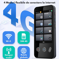 Traducator Inteligent Multifunctional, Wi-Fi, 4G, HotSpot, Inteligenta Artificiala AI ChatGPT, Traducere vocala - 3