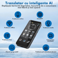 Traducator Inteligent Multifunctional, Wi-Fi, 4G, HotSpot, Inteligenta Artificiala AI ChatGPT, Traducere vocala - 8