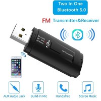 Transmitator receptor auto Techstar® M128, Bluetooth 5.0, Port USB, AUX 3.5 mm, Conectare la sistemul audio auto, Negru - 9