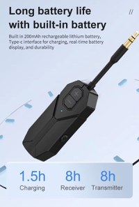 Transmitator si Receptor Audio Techstar M126 cu Bluetooth 5.4, Wireless, Portabil, Compatibil TV, PC, Boxe, Casti, Aux - 10