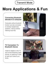 Transmitator si Receptor Audio Techstar M126 cu Bluetooth 5.4, Wireless, Portabil, Compatibil TV, PC, Boxe, Casti, Aux - 9