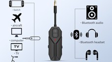 Transmitator si Receptor Audio Techstar M126 cu Bluetooth 5.4, Wireless, Portabil, Compatibil TV, PC, Boxe, Casti, Aux