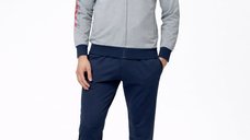 Trening pentru barbati Lotto LA1076, set cu bluza cu fermoar si pantaloni, croiala regular fit