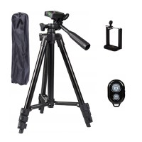 Trepied cu telecomanda si suport pentru telefon, 103 cm, negru - 4