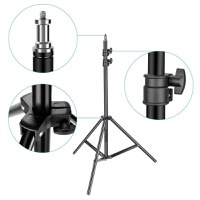 Trepied Telescopic, Pentru Telefon/Camera Foto, Telecomanda Bluetooth, Rotire 360°, H68-210cm, Husa, Aluminiu, OBRALIX® - 8