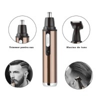Trimmer 2 in 1 pentru nas, urechi, barba si perciuni, reincarcabil, compact ABYZ - 3