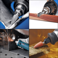 Trusa 5 Freze Biax de Carbura din Otel Tungsten pentru Metal, Lemn si altele, Diamentru Varf 12 mm si Tija Prindere 6 mm - 6