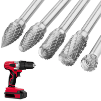 Trusa 5 Freze Biax de Carbura din Otel Tungsten pentru Metal, Lemn si altele, Diamentru Varf 12 mm si Tija Prindere 6 mm - 1