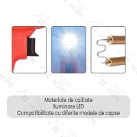 Trusa Aparat sudat plastic, GlowforHome, Pistol Profesional pentru lipit/sudat plastic, 200 capse, putere 50W, rosu - 4