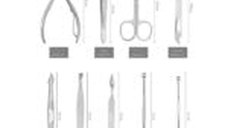Trusa Manichiura si Pedichiura 19 Piese Inox Premium, Cutie Eleganta si Portabila, Cadou Ideal pentru Ingrijire Personala