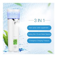 Umidificator Techstar® Hidratare Ten, Pulverizare Abur Rece, Rezervor 40ML, Display LCD, Reincarcabil, USB, 1200mAh - 6