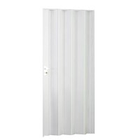 Usa plianta Accordion, material pvc, culoare Alb fume, 82x203cm - 1