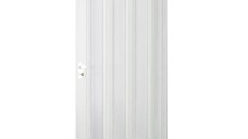 Usa plianta Accordion, material pvc, culoare Alb fume, 82x203cm
