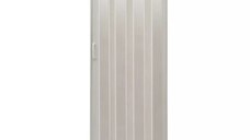 Usa plianta Tempo Line, 80x200cm, alb cu insertii gri