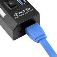 USB Hub Techstar® HB6, 3.0 High Speed, 7 Port USB 3.0, Buton On/Off, Conexiune USB 3.0 de mare vitezam Alimentator - 1