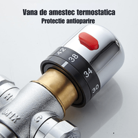 Vana de amestec termostatica NeoHGS, G3/4”, filet exterior DN20, protectie antioparire, reglabila, apa calda - 4