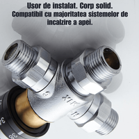 Vana de amestec termostatica NeoHGS, G3/4”, filet exterior DN20, protectie antioparire, reglabila, apa calda - 6