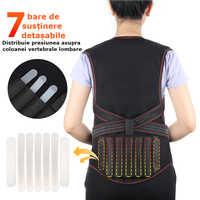 Vesta incalzitoare turmalina, suport lombar, cervical, abdominal, ajustabil, 118 magneti, corectare postura, unisex, M - 6